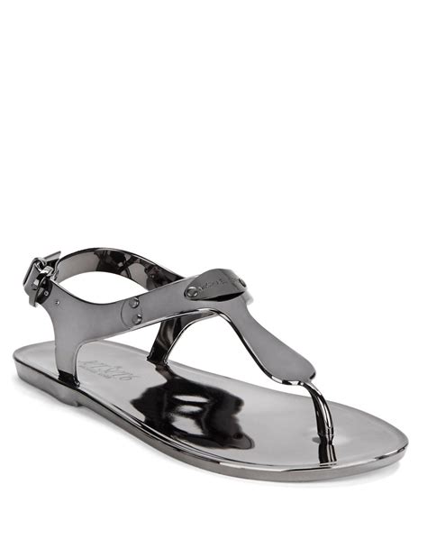 michael kors sandales plates|michael kors jelly thong sandals.